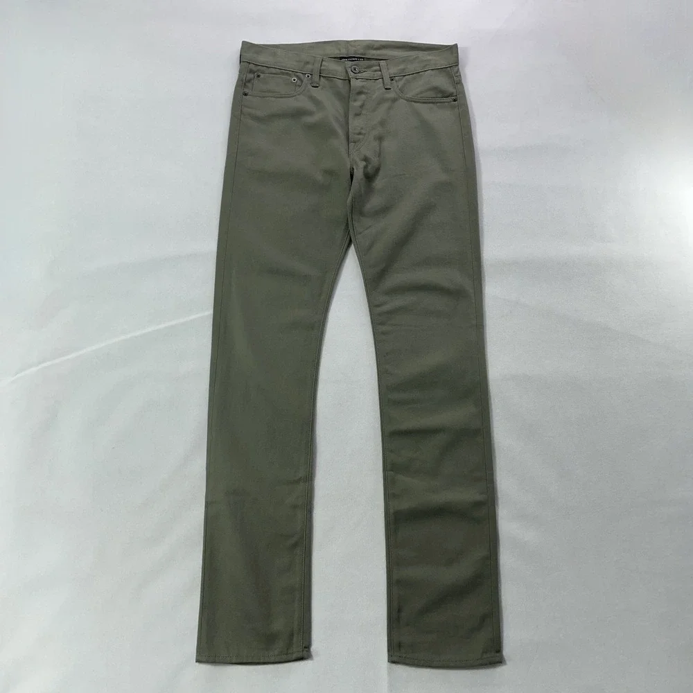 John Elliott‎ Pants Men 30 Green (measure 33x34) Button Fly 100% Cotton USA